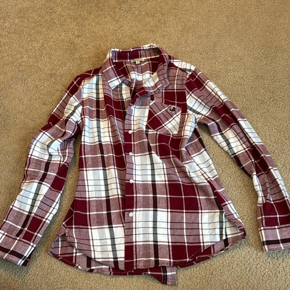 Gamecock Plaid Button Up